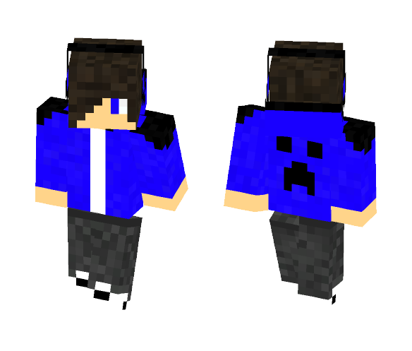 Blue Teen (Headphones) - Male Minecraft Skins - image 1
