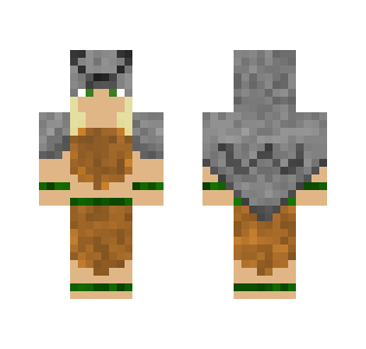 Tribal woman, wolf pelt cloak