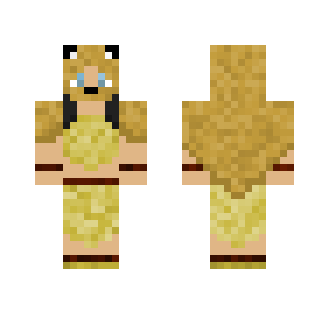 Tribal woman, lioness pelt cloak - Female Minecraft Skins - image 2