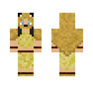 Tribal woman, lioness pelt cloak