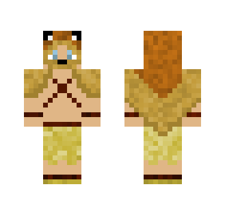 Tribal man, lion pelt cloak