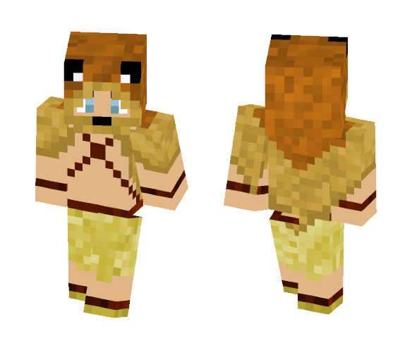 Download Free Tribal man, lion pelt cloak Skin for Minecraft image 1 Tribal man, lion pelt cloak - Male Minecraft Skins - image 1
