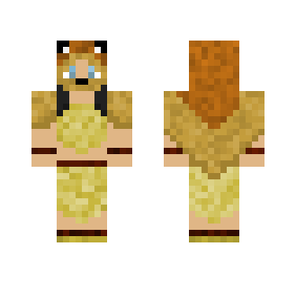Tribal woman, lion pelt cloak