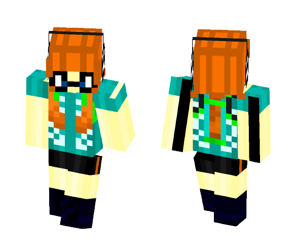 Download Free Orange inkling (credits to Hanten) Skin for Minecraft image 1 Orange inkling (credits to Hanten) - Female Minecraft Skins - image 1