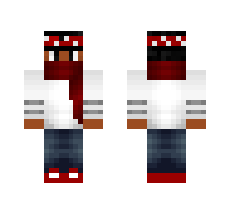 White Shirt with red highlights