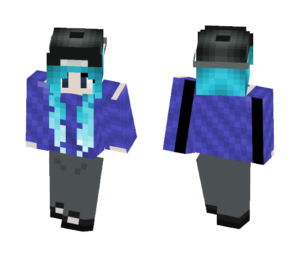 Download Free Blueberry Girl Skin for Minecraft image 1 Blueberry Girl - Girl Minecraft Skins - image 1
