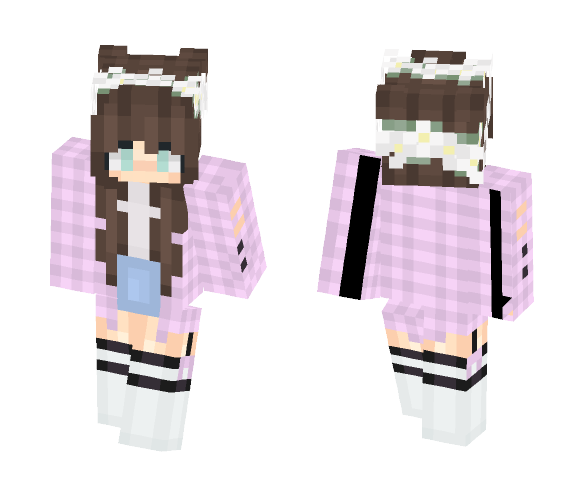 Download Free Flannel girl Skin for Minecraft image 1 Flannel girl - Girl Minecraft Skins - image 1