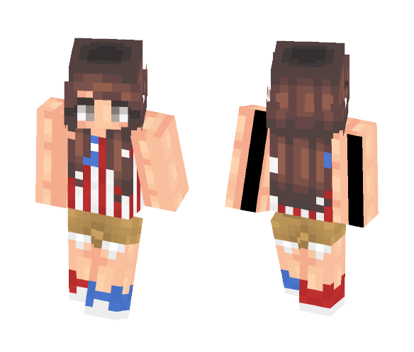4th Of July Skin Brunette - Female Minecraft Skins - image 1