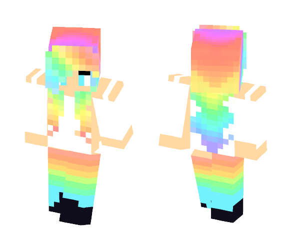 Rainbow Girl - Girl Minecraft Skins - image 1