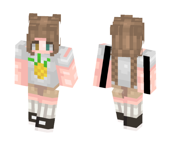 Pineapples & Braids - Female Minecraft Skins - image 1