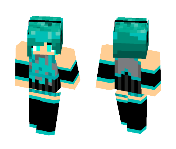 Hatsune Miku by Me (v1) - Female Minecraft Skins - image 1