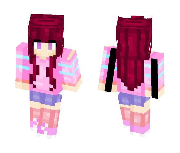 Red haired kawaii skin - Kawaii Minecraft Skins - image 1