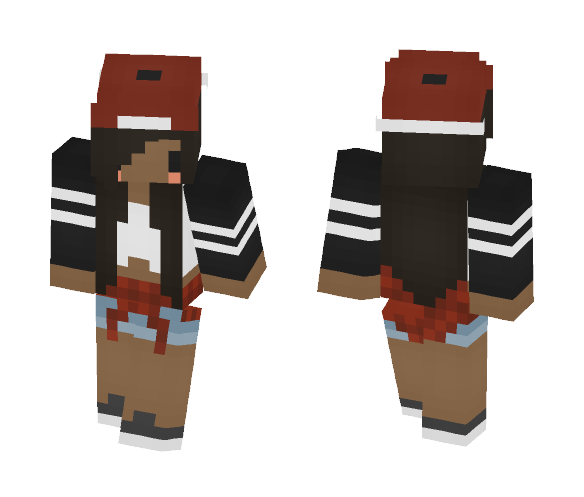 Download Free Chibi Flannel Girl Skin for Minecraft image 1 Chibi Flannel Girl - Girl Minecraft Skins - image 1