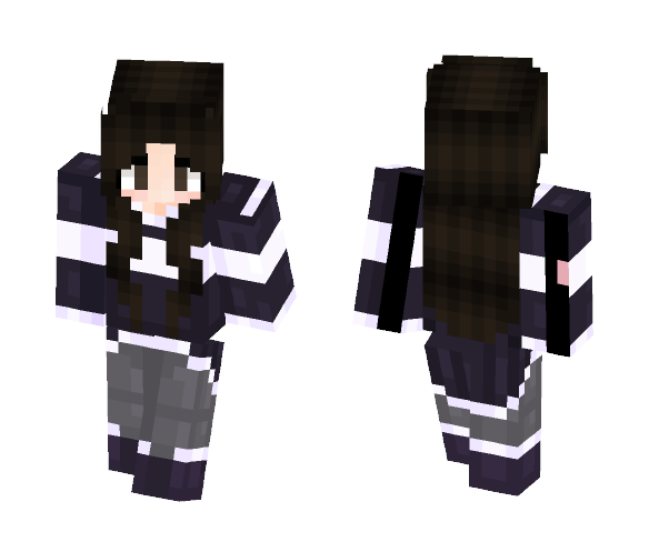 Download Free Grey-ish Purple Girl Skin for Minecraft image 1 Grey-ish Purple Girl - Girl Minecraft Skins - image 1