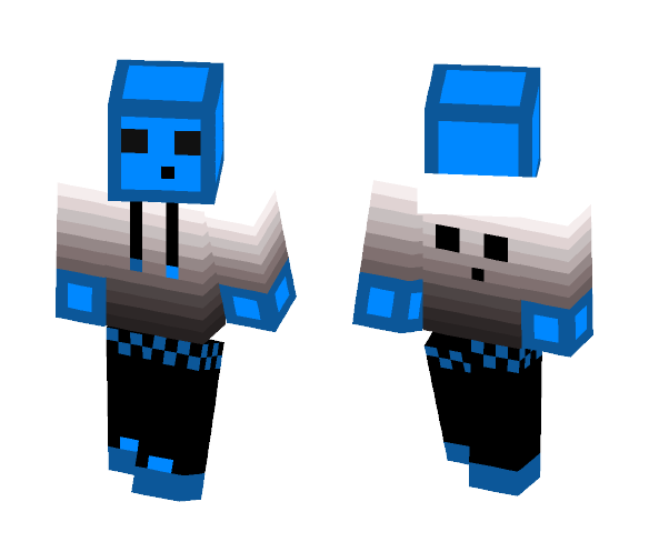 Download Free Blue Shaded Hoodie Slime Skin Skin for Minecraft image 1 Blue Shaded Hoodie Slime Skin - Male Minecraft Skins - image 1