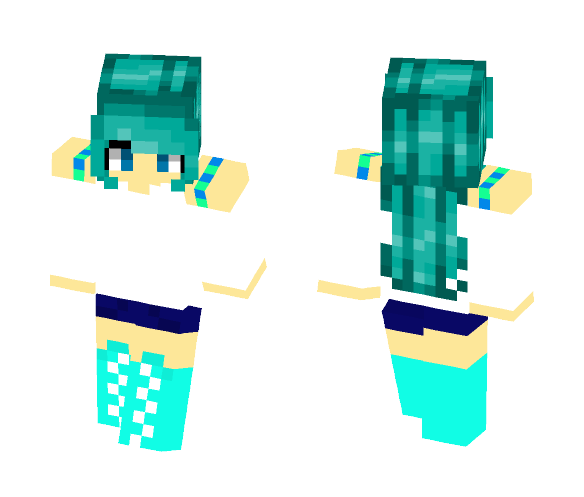 Blue Hair - Female Minecraft Skins - image 1