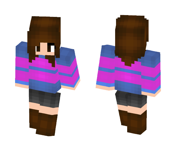 Frisk (Female) - Female Minecraft Skins - image 1