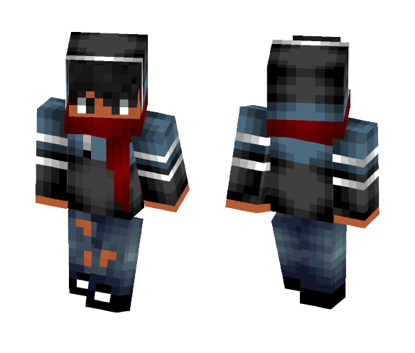 Black and Blue Hoodie - Male Minecraft Skins - image 1
