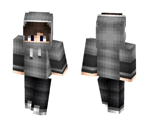 Gray Hoodie - Male Minecraft Skins - image 1