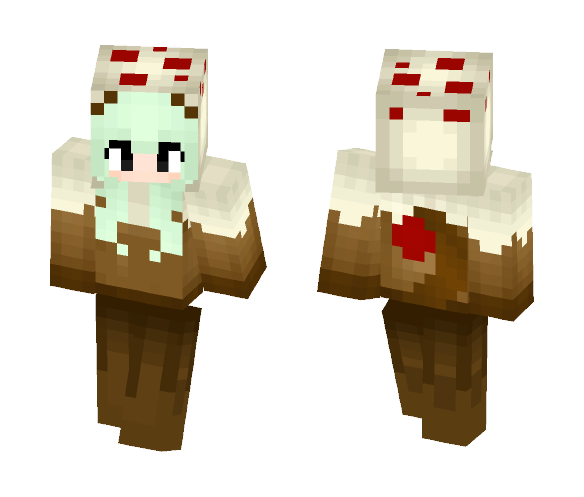 Download Free Aqua Hair Cake Girl.. Skin for Minecraft image 1 Aqua Hair Cake Girl.. - Color Haired Girls Minecraft Skins - image 1