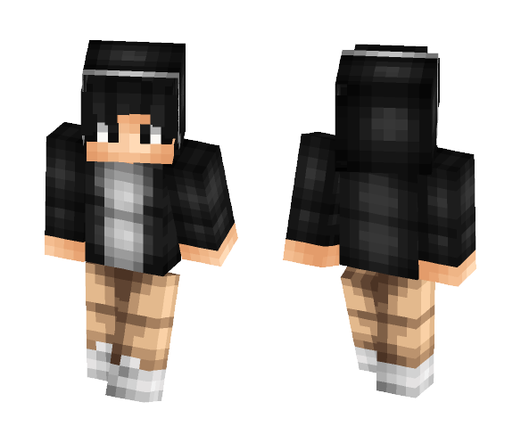 Black Hoodie - Male Minecraft Skins - image 1