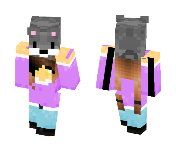 Little Girl Holding Puppy - Girl Minecraft Skins - image 1