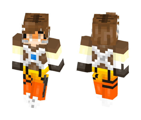~+`Jinx~+` | Tracer (Overwatch) - Female Minecraft Skins - image 1