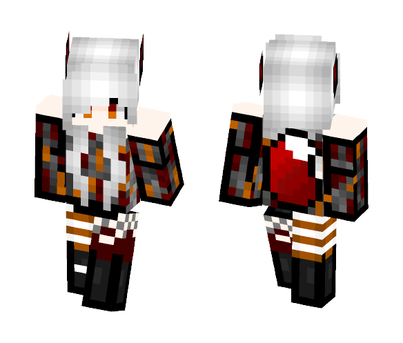 Fire Wolf Girl - Girl Minecraft Skins - image 1