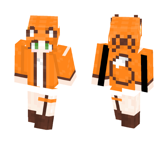 Download Free My own idea of a fox girl Skin for Minecraft image 1 My own idea of a fox girl - Girl Minecraft Skins - image 1