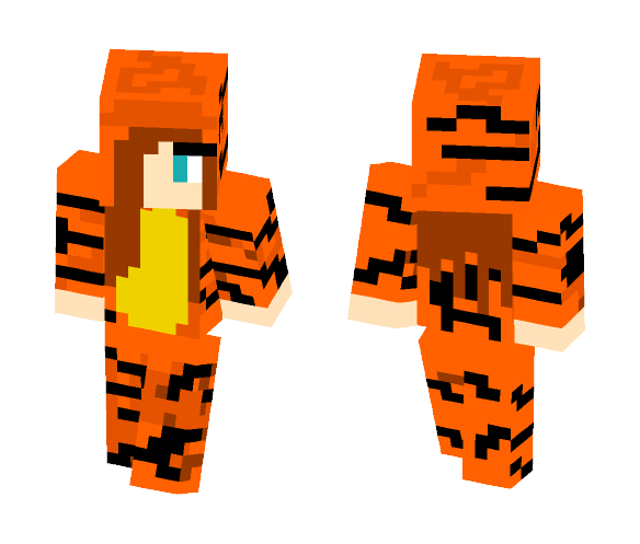 Download Free Tiger Girl Skin for Minecraft image 1 Tiger Girl - Girl Minecraft Skins - image 1