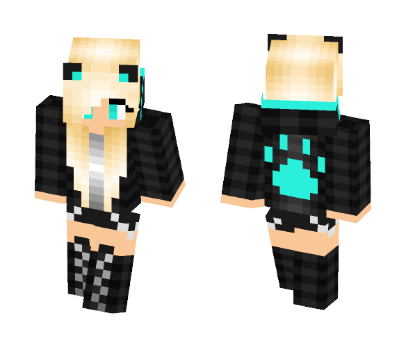 Neon Blue Animal Lover - Female Minecraft Skins - image 1