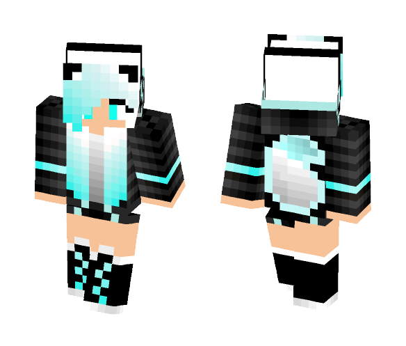 Neon Fox Girl - Girl Minecraft Skins - image 1