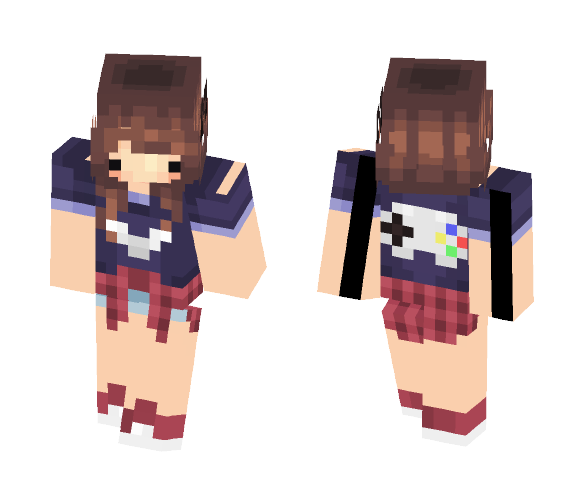 Gamer Shirt By Pandakatz - Female Minecraft Skins - image 1