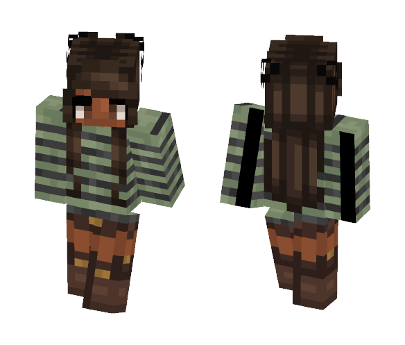 Download Free Stripes '-' Skin for Minecraft image 1 Stripes '-' - Female Minecraft Skins - image 1