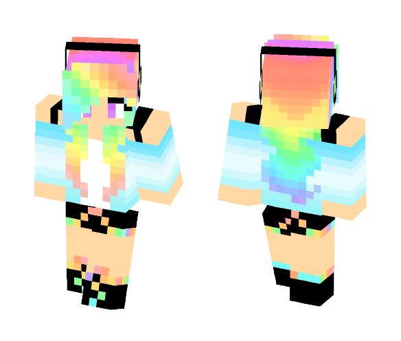 Cute Rainbow girl #3 - Cute Girls Minecraft Skins - image 1