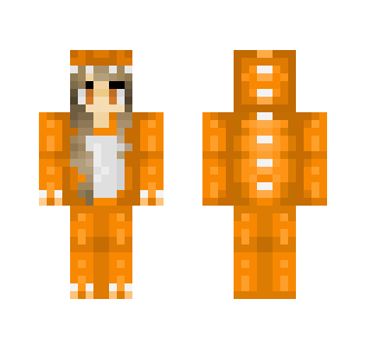 Cute Orange Dino Girl