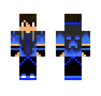 Blue Teen With Headphones