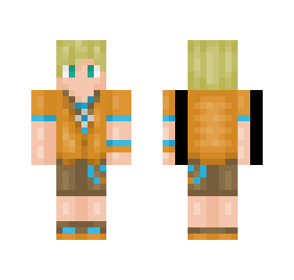 Boy with orange Cloth