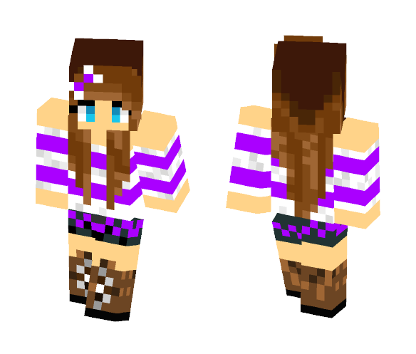 Purple Summer Girl - Girl Minecraft Skins - image 1
