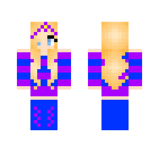 Cute Purple Blue Girl Skin - Cute Girls Minecraft Skins - image 2