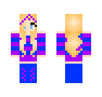 Cute Purple Blue Girl Skin