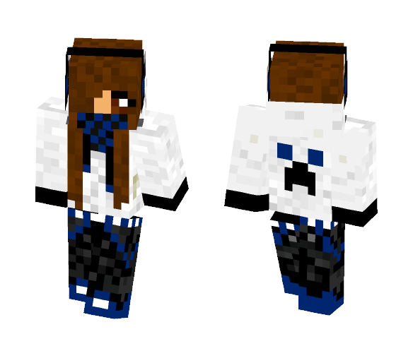 Creeper Hoodie Bandit - Female Minecraft Skins - image 1