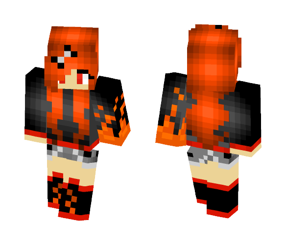 Download Free Fire Powered Girl ((owo)/) Skin for Minecraft image 1 Fire Powered Girl ((owo)/) - Girl Minecraft Skins - image 1