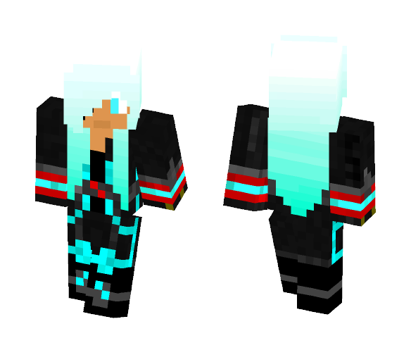 Black Widow with Blue Hair - Female Minecraft Skins - image 1