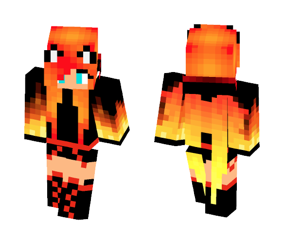 Fire girl - Girl Minecraft Skins - image 1