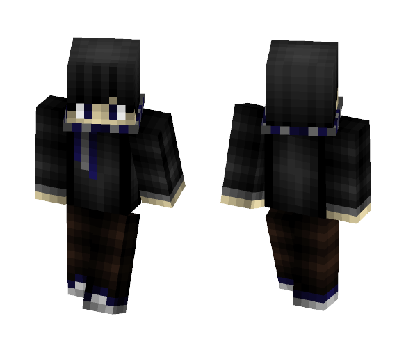 Black And Blue Scarf Boy - Boy Minecraft Skins - image 1