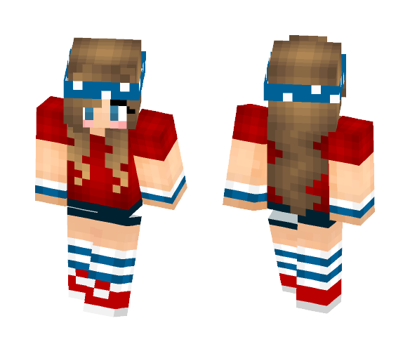 Download Free Usa girl Skin for Minecraft image 1 Usa girl - Girl Minecraft Skins - image 1