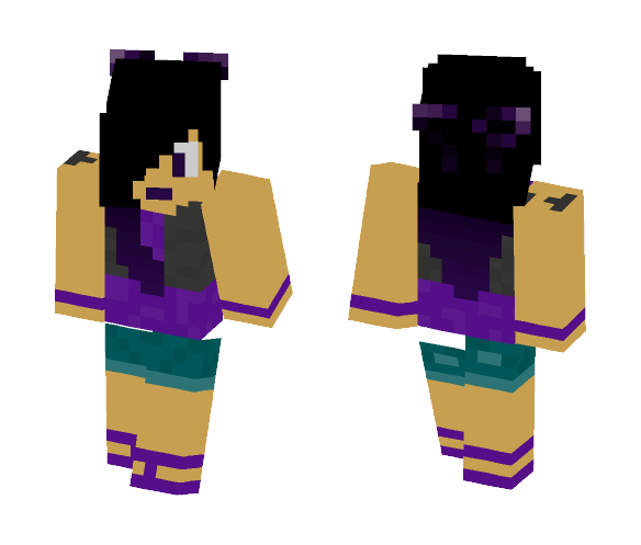 Download Free Purple Girl Skin for Minecraft image 1 Purple Girl - Girl Minecraft Skins - image 1