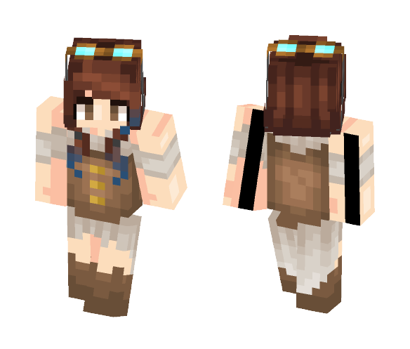 Download Free Steampunk Girl with Pigtails Skin for Minecraft image 1 Steampunk Girl with Pigtails - Girl Minecraft Skins - image 1