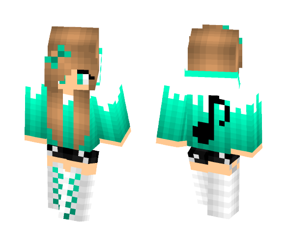 Musician Girl, Green - Male Minecraft Skins - image 1
